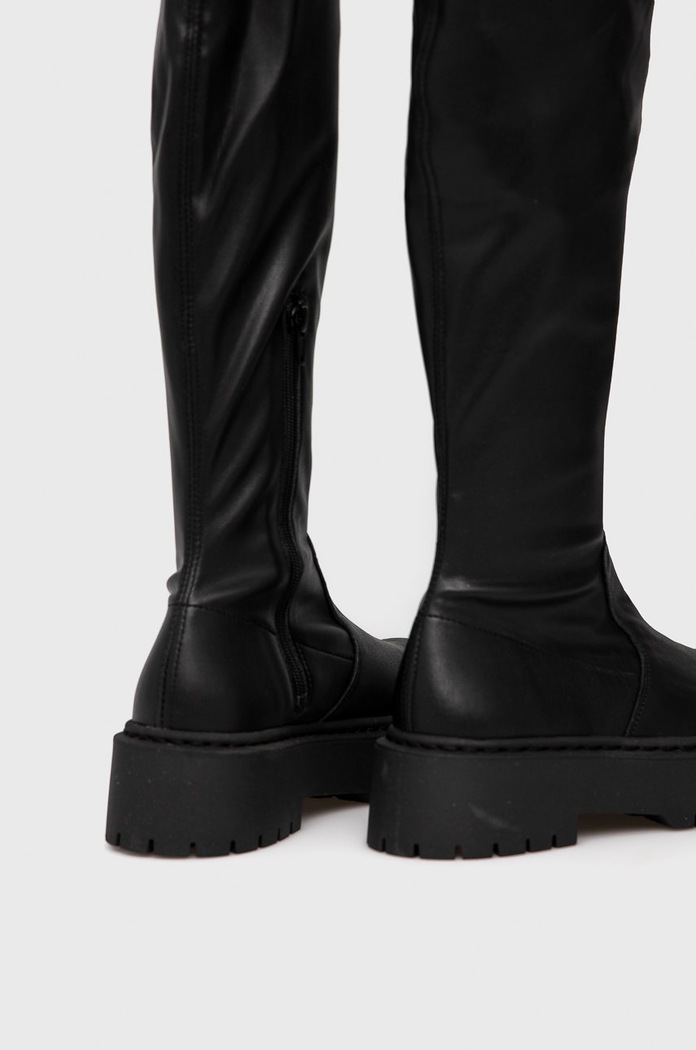 Obuwie Steve Madden Kozaki skórzane Esmee Boot SM11001585.BLACK czarny