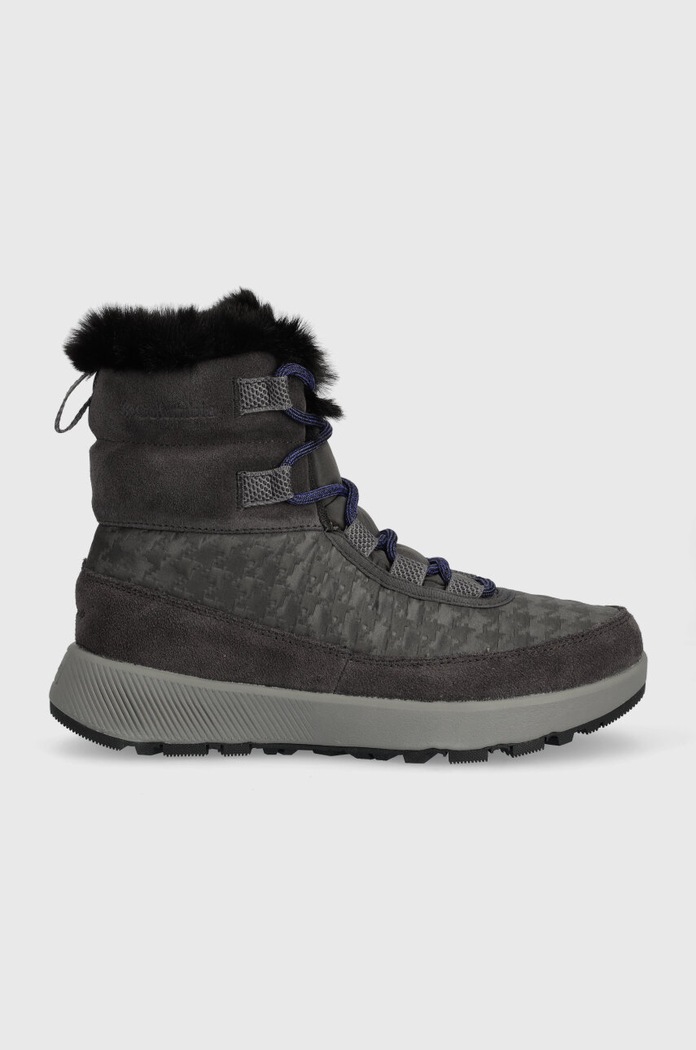 Snehule Columbia SLOPESIDE PEAK LUXE imitácia semišu sivá 1979551