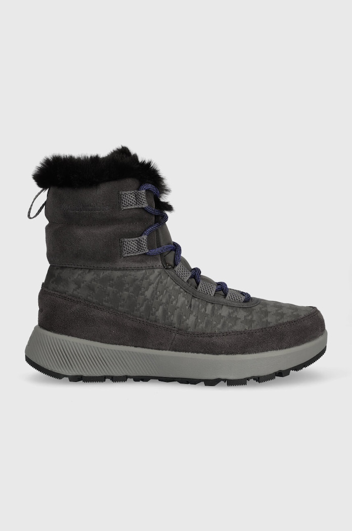 Snehule Columbia SLOPESIDE PEAK LUXE imitácia semišu sivá 1979551