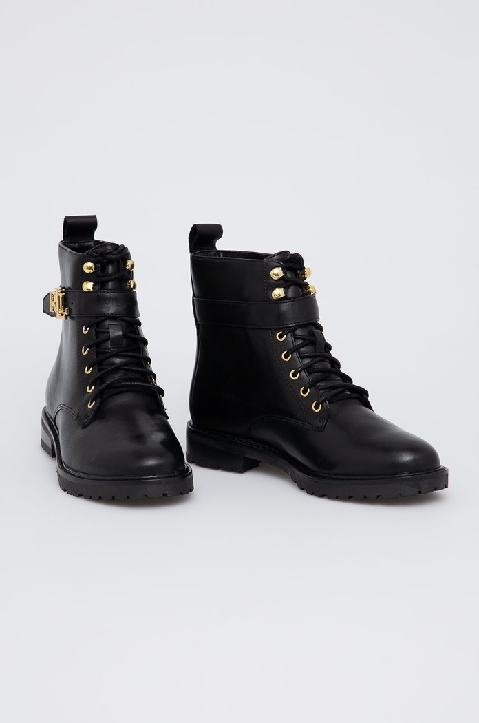 Lauren Ralph Lauren botki skórzane Elridge 802838413001.001 czarny AW24