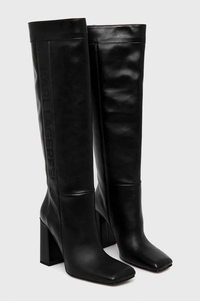 Karl Lagerfeld - Kozaki skórzane KL31480.000 KL31480.000 czarny AW21