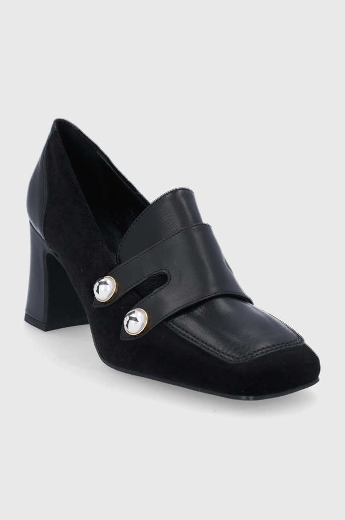 Karl Lagerfeld Czółenka KL31510.Black.Lthr.T KL31510.Black.Lthr.T czarny AW21