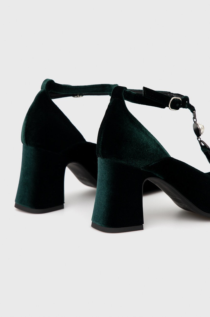 Obuwie Karl Lagerfeld Czółenka KL31507.Dark.Green.Vel KL31507.Dark.Green.Vel turkusowy