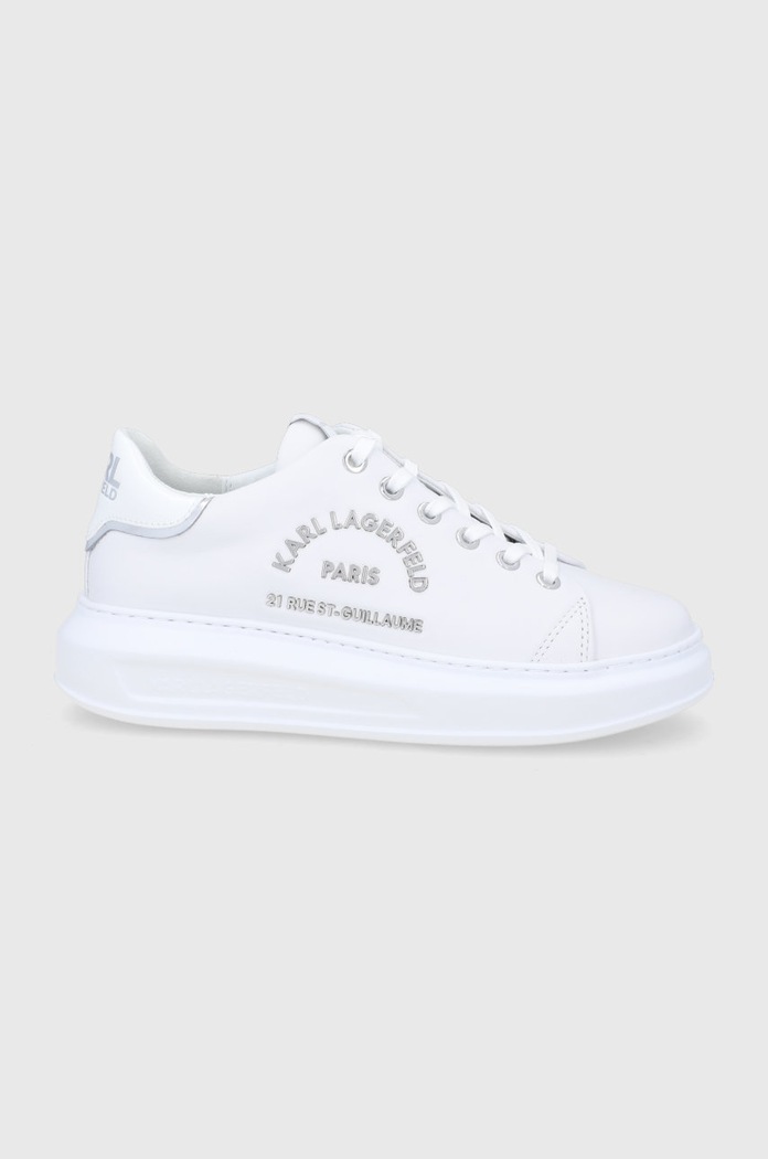 Karl Lagerfeld ghete de piele Kapri platformă alb KL62539.01S