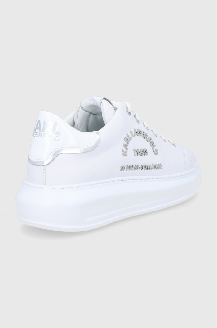 Încălțăminte Karl Lagerfeld ghete de piele Kapri KL62539.01S alb