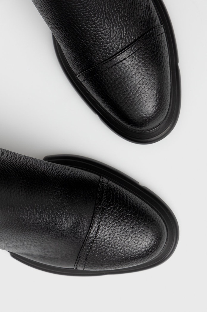 Kožené čižmy Emporio Armani čierna X3O213.XF538.BLACK