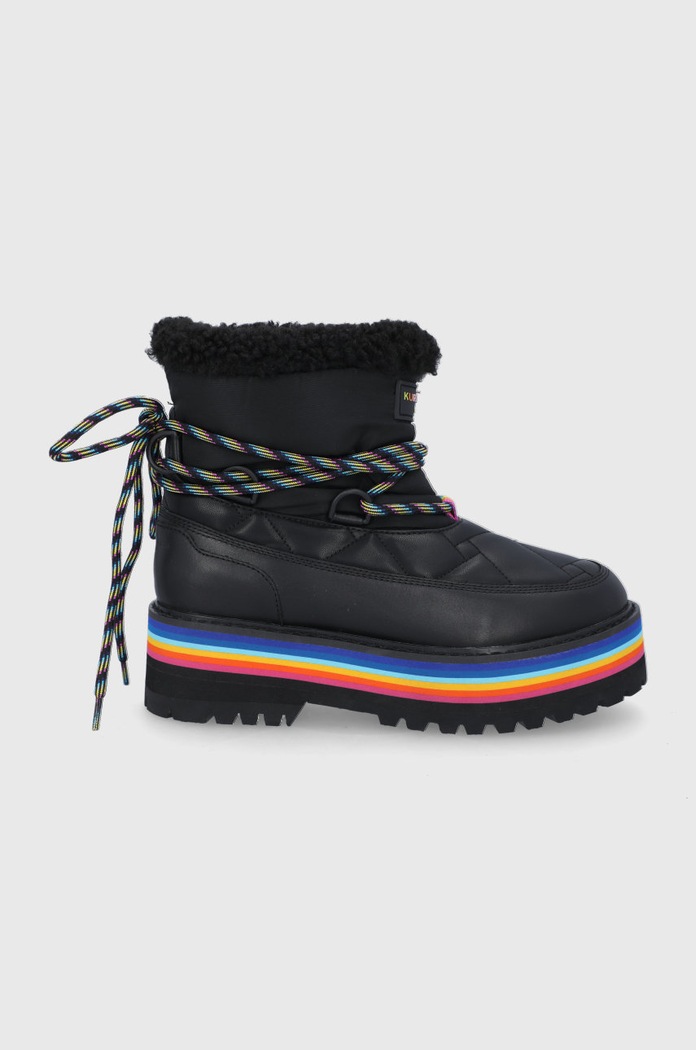 Čizme za snijeg Kurt Geiger London Toronto Rainbow na vezanje crna 8488400609.00
