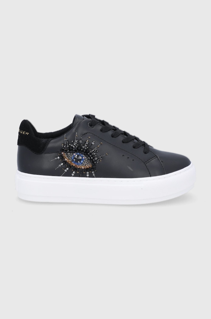 Kurt Geiger London Ghete de piele Laney Eya platformă negru 8487300109.00