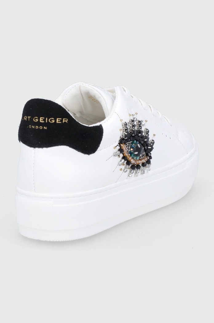 Cipők Kurt Geiger London bőr cipő Laney Eye 8487310109.10 fehér