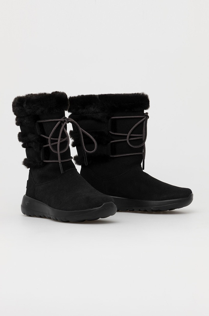 Skechers Śniegowce zamszowe 144020.D czarny AW22