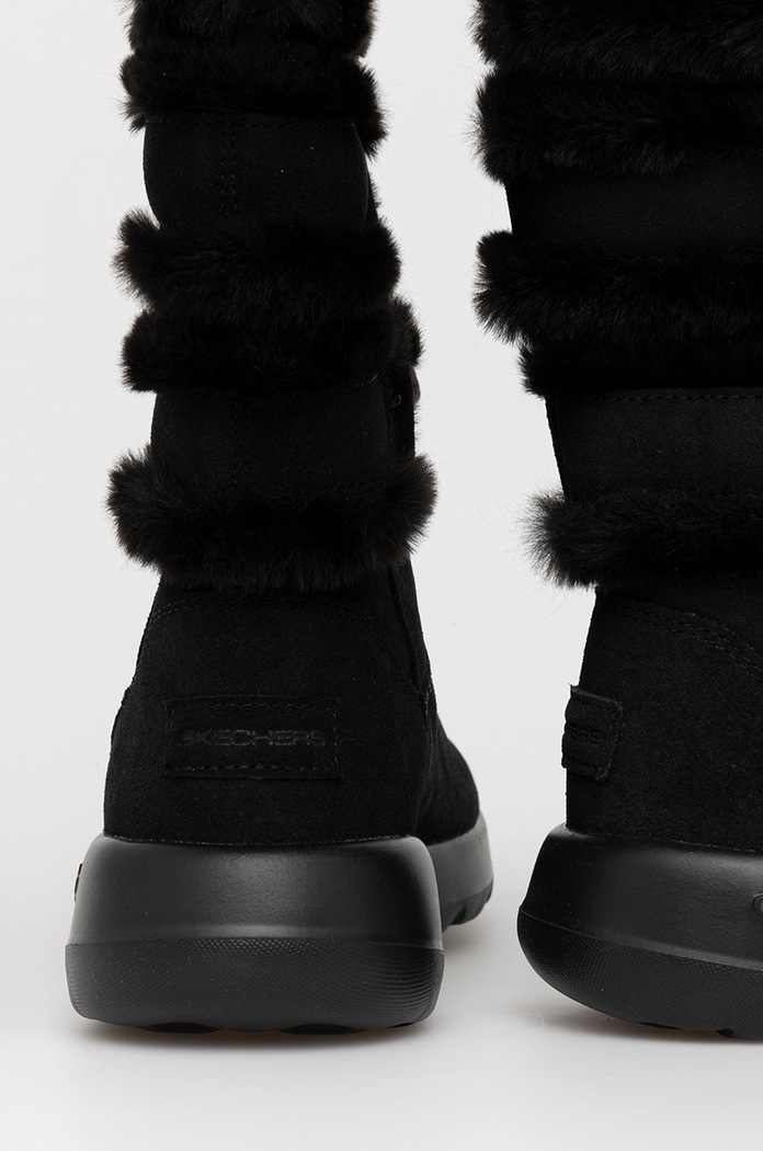 Obuwie Skechers Śniegowce zamszowe 144020.D czarny