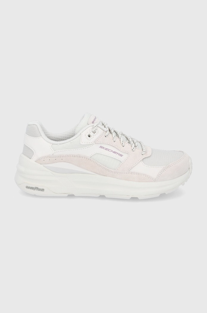 Topánky Skechers usňová koža béžová 149626