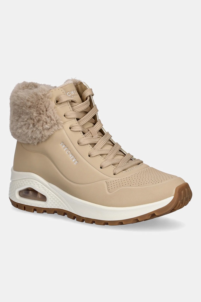 Skechers cizme de iarna cu snur bej 167274