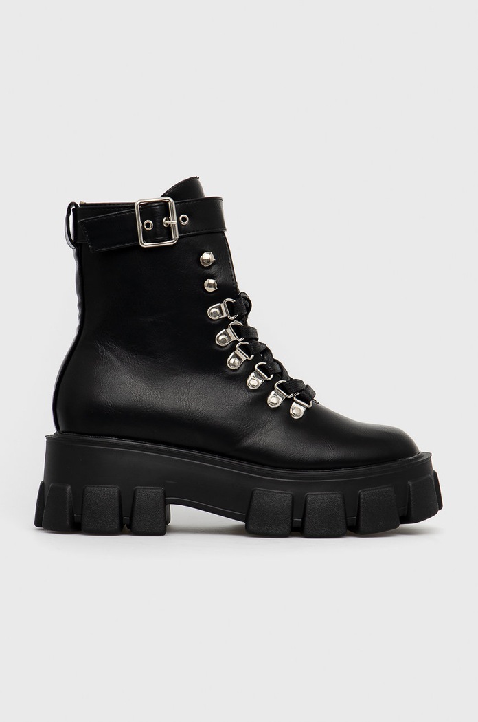 Truffle Collection Botki imitacja skóry licowej czarny ROTA5/B.BLACK.PU