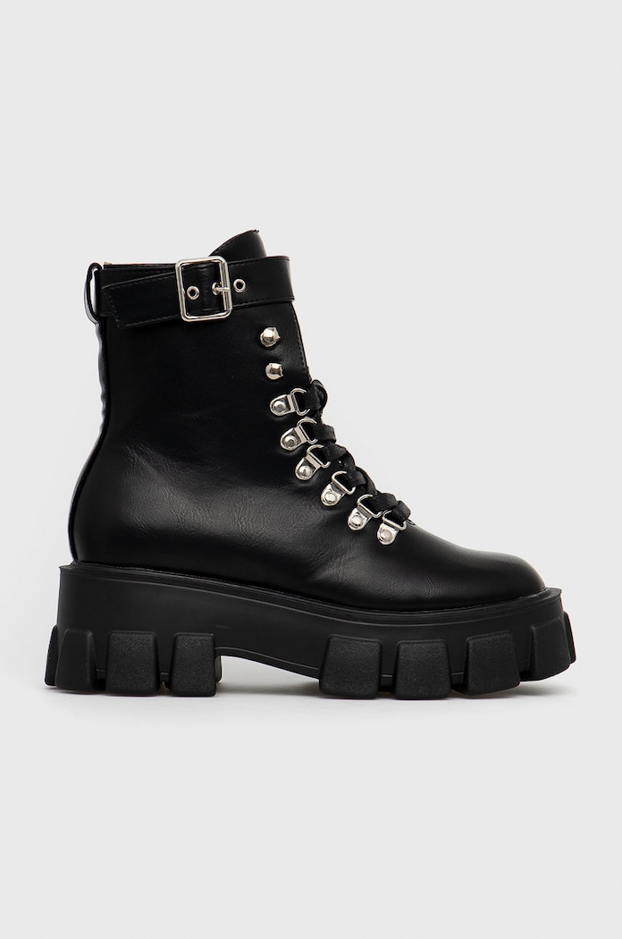 Truffle Collection Botki imitacja skóry licowej czarny ROTA5/B.BLACK.PU