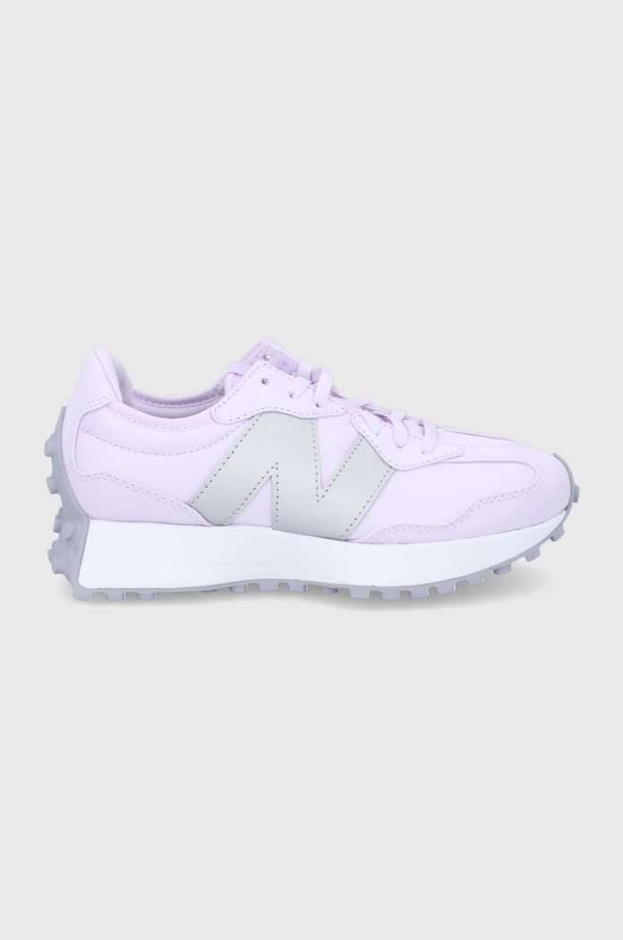 Topánky New Balance WS327MS1 imitácia kože fialová WS327MS1