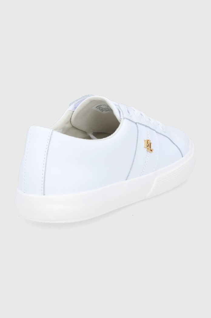 Încălțăminte Lauren Ralph Lauren ghete de piele Janson II 802830937006 alb