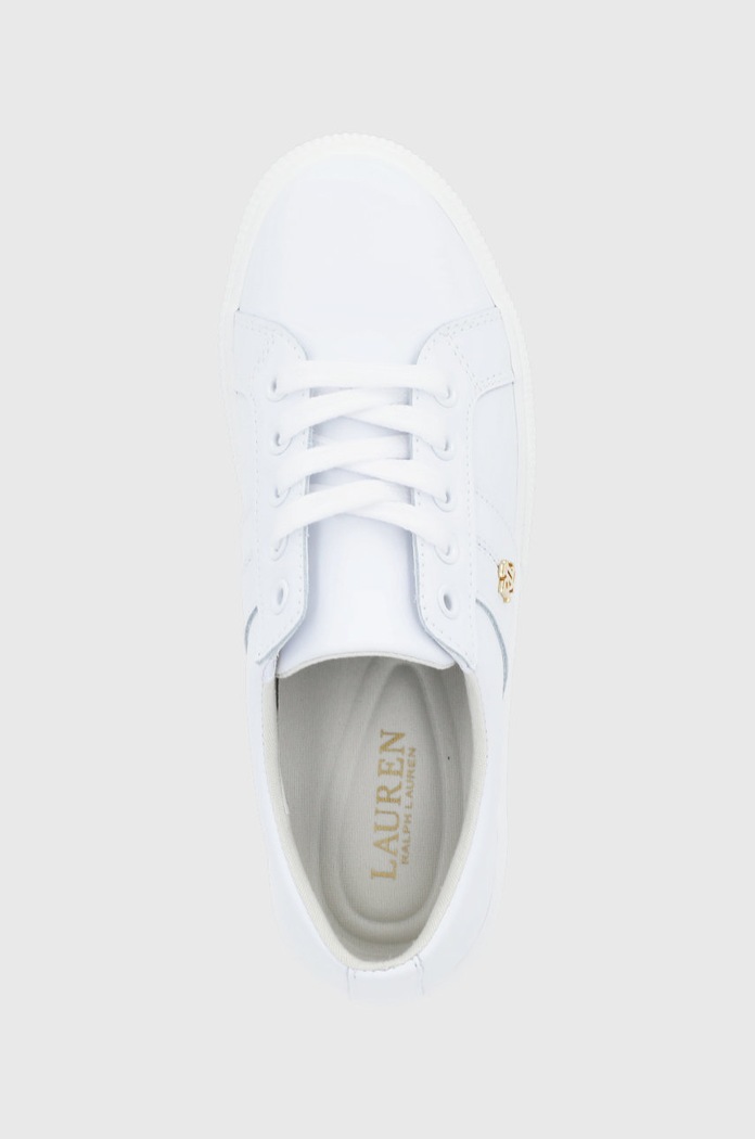 Lauren Ralph Lauren ghete de piele Janson II alb 802830937006