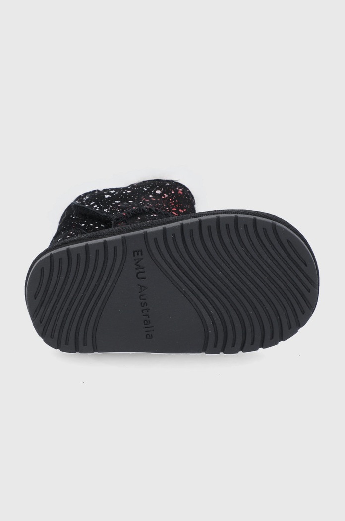 Emu Australia Śniegowce zamszowe dziecięce Toddle Galaxy B12660.Black czarny