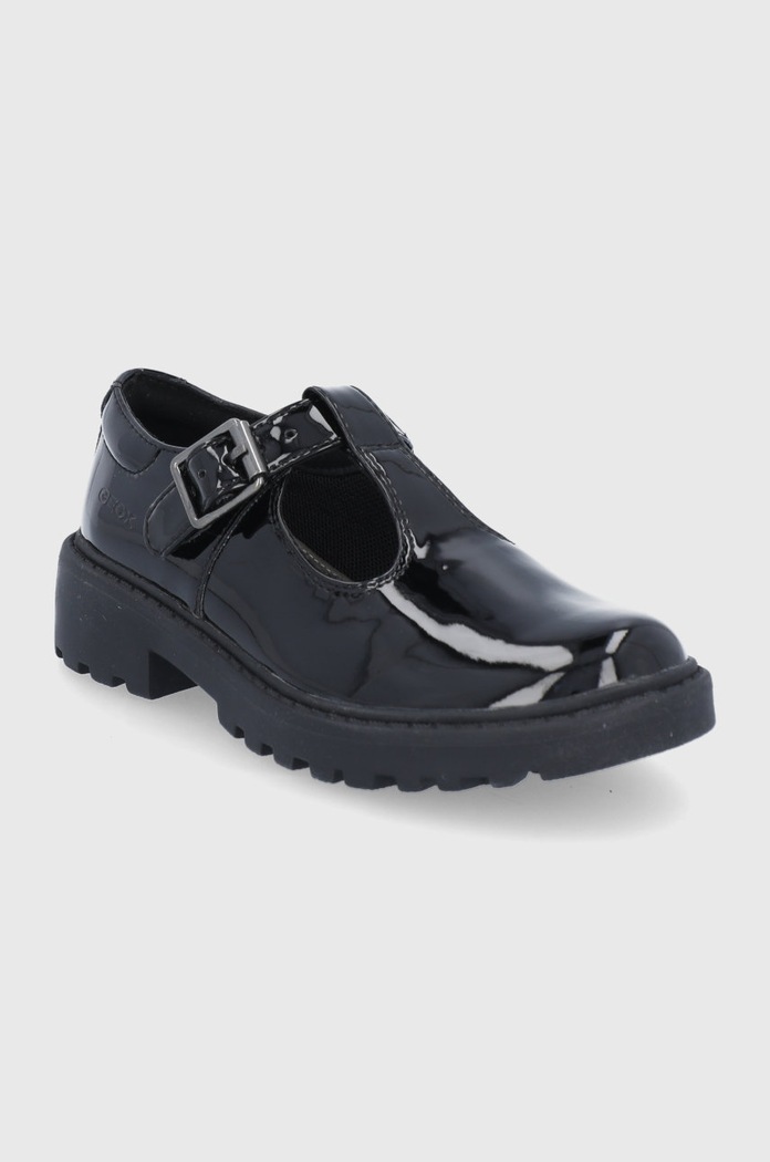 Detské kožené balerínky Geox J8420E.000HH.CASE.29.35 čierna AW22