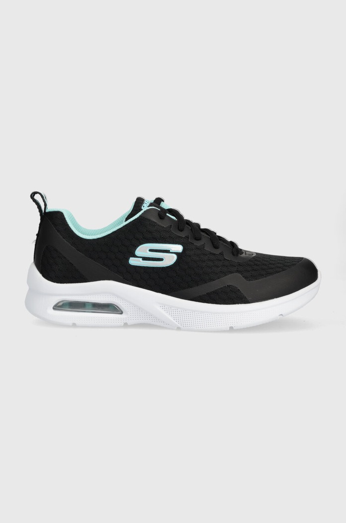 Detské topánky Skechers imitácia kože čierna 302378L