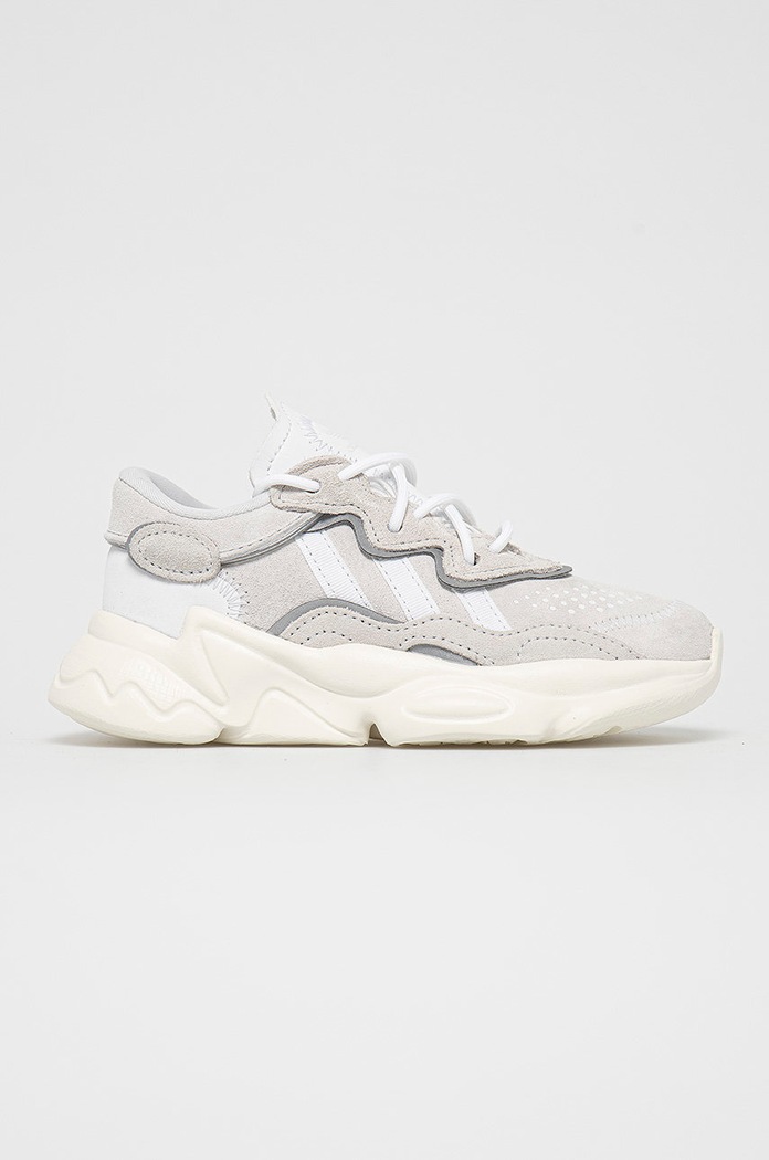 Δερμάτινα παπούτσια adidas Originals OZWEEGO δέρμα σαμουά γκρί EF6299