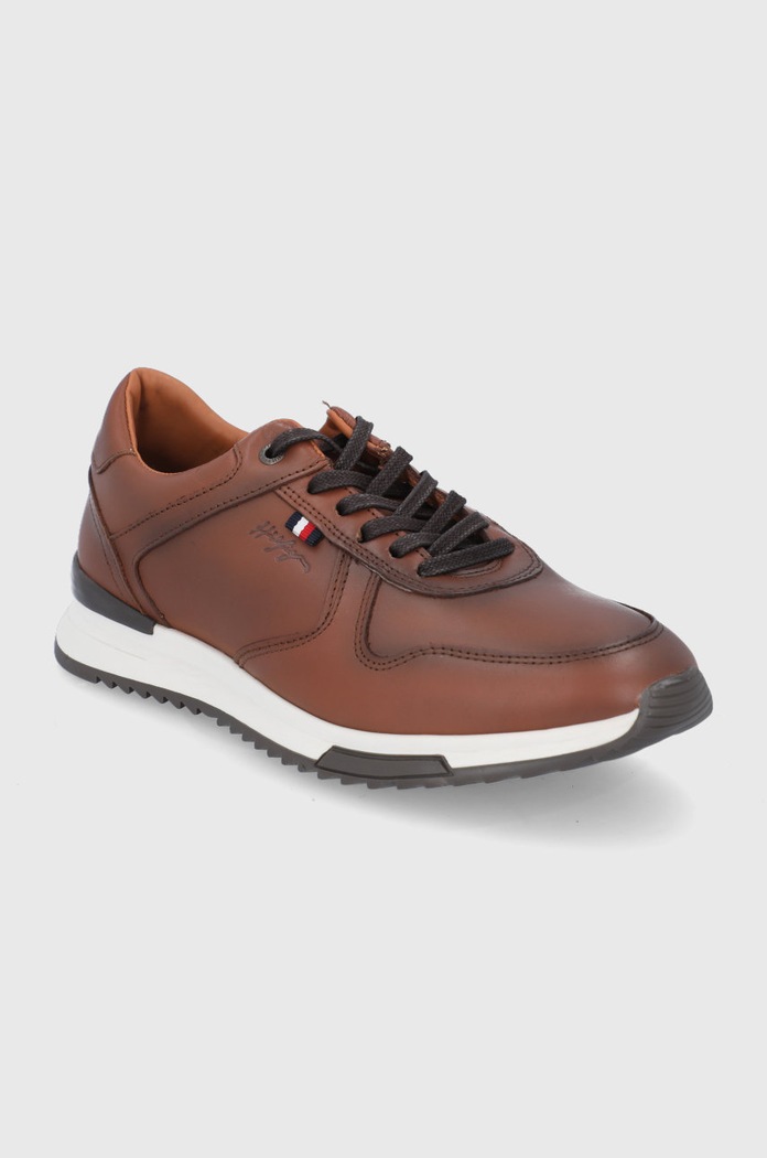 Tommy Hilfiger Buty skórzane FM0FM03731 brązowy AW21