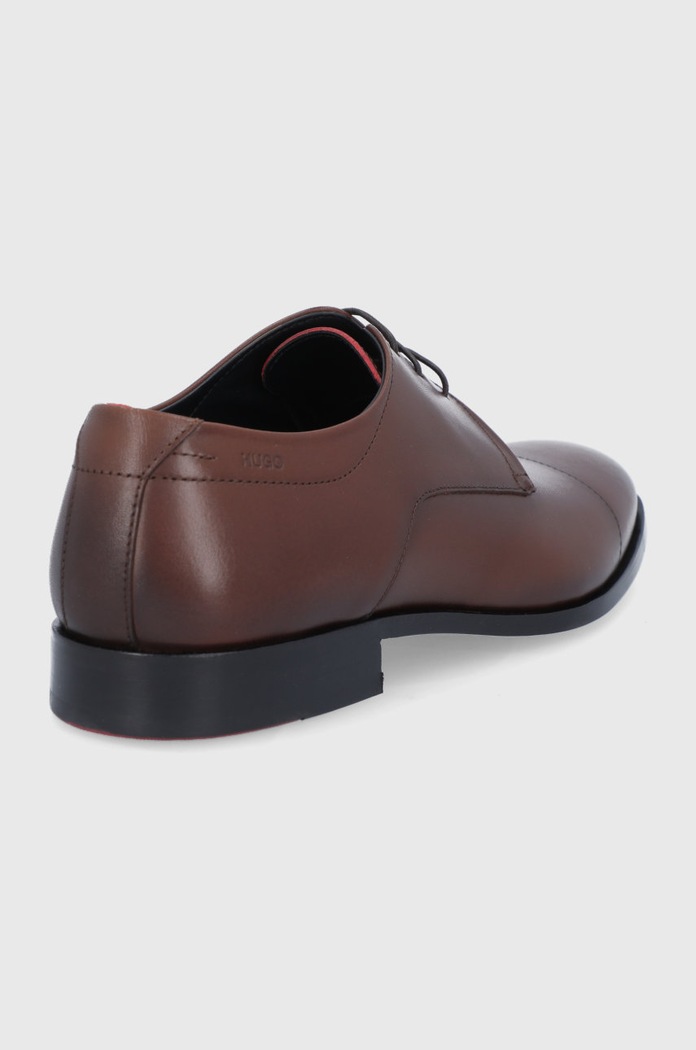 Boty Kožené polobotky Hugo 50455199 hnědá