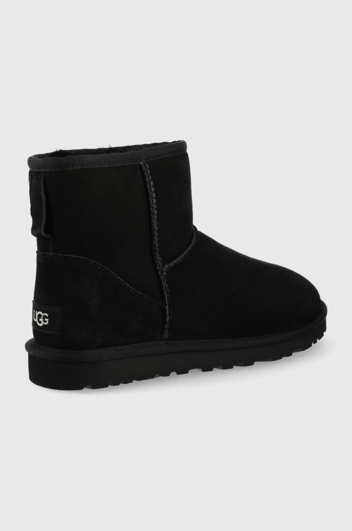 UGG śniegowce zamszowe Classic Mini 1002072.BLK czarny AW25