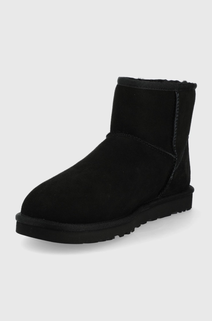Obuwie UGG śniegowce zamszowe Classic Mini 1002072.BLK czarny