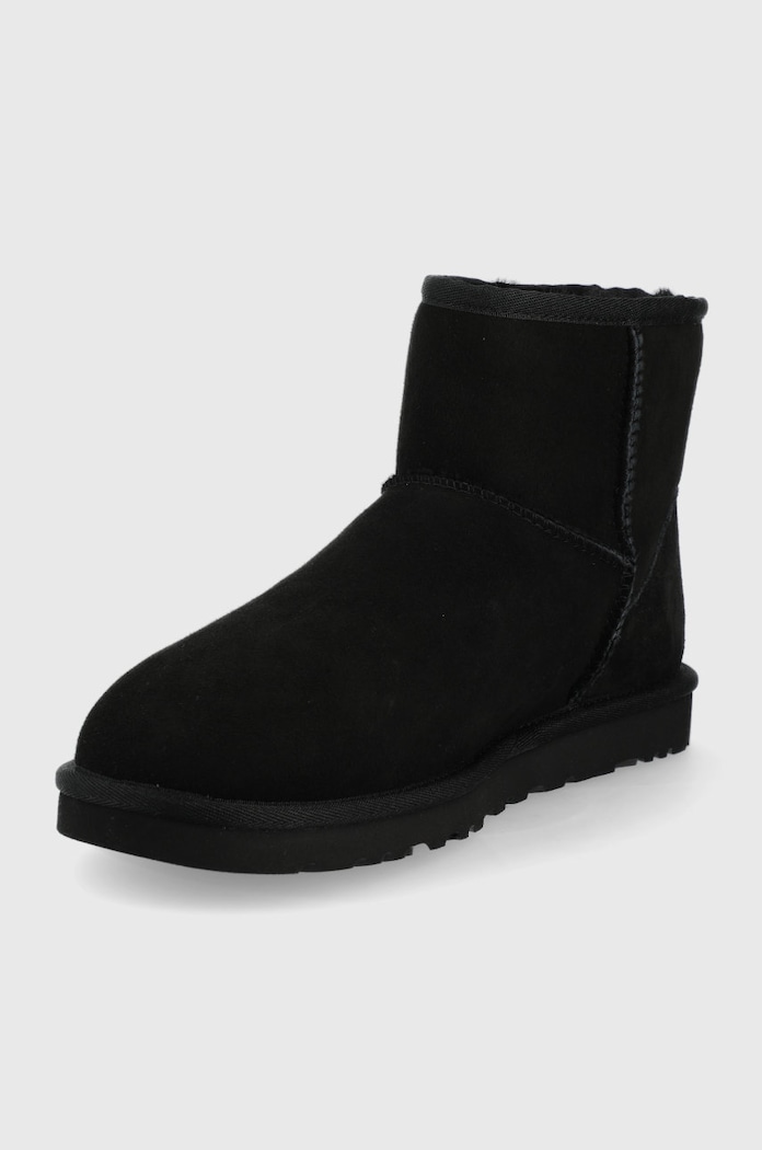 Obuwie UGG śniegowce zamszowe Classic Mini 1002072.BLK czarny
