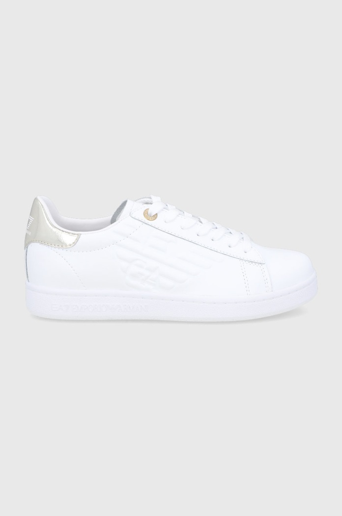 EA7 Emporio Armani Buty skórzane X8X001.XCC51.R579 płaska biały X8X001.XCC51.R579