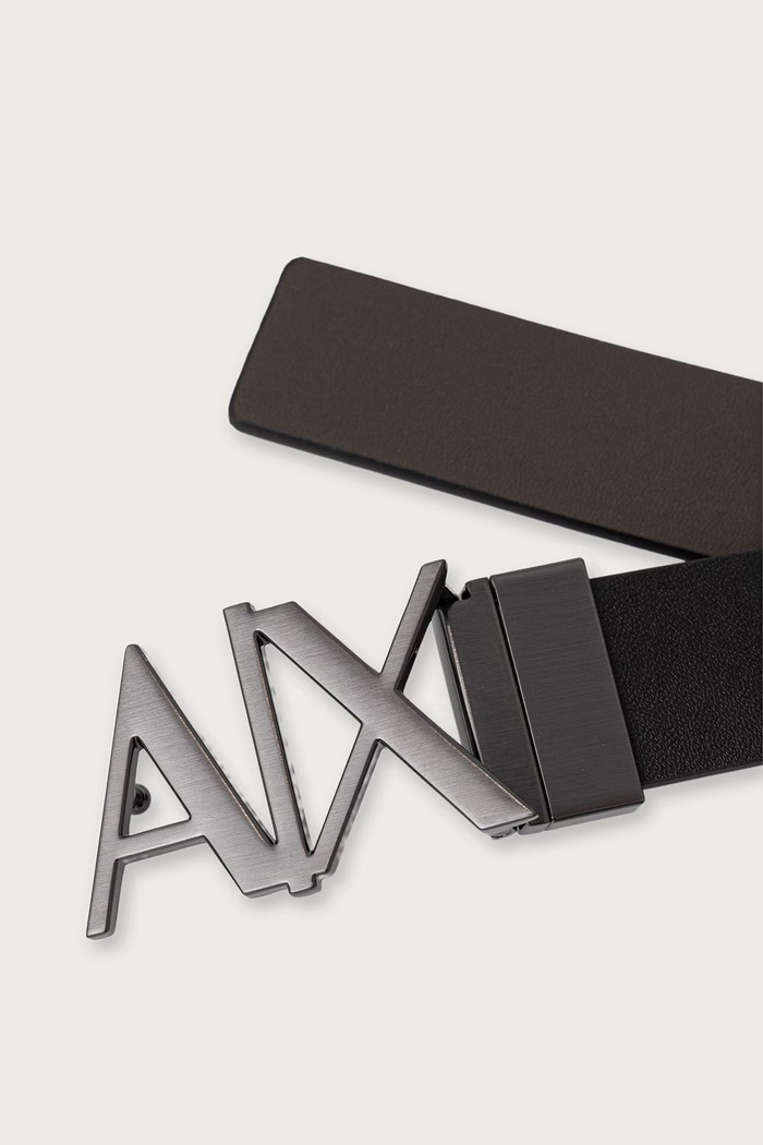 Doplnky Armani Exchange opasok pánsky kožený 951017.CC505 čierna