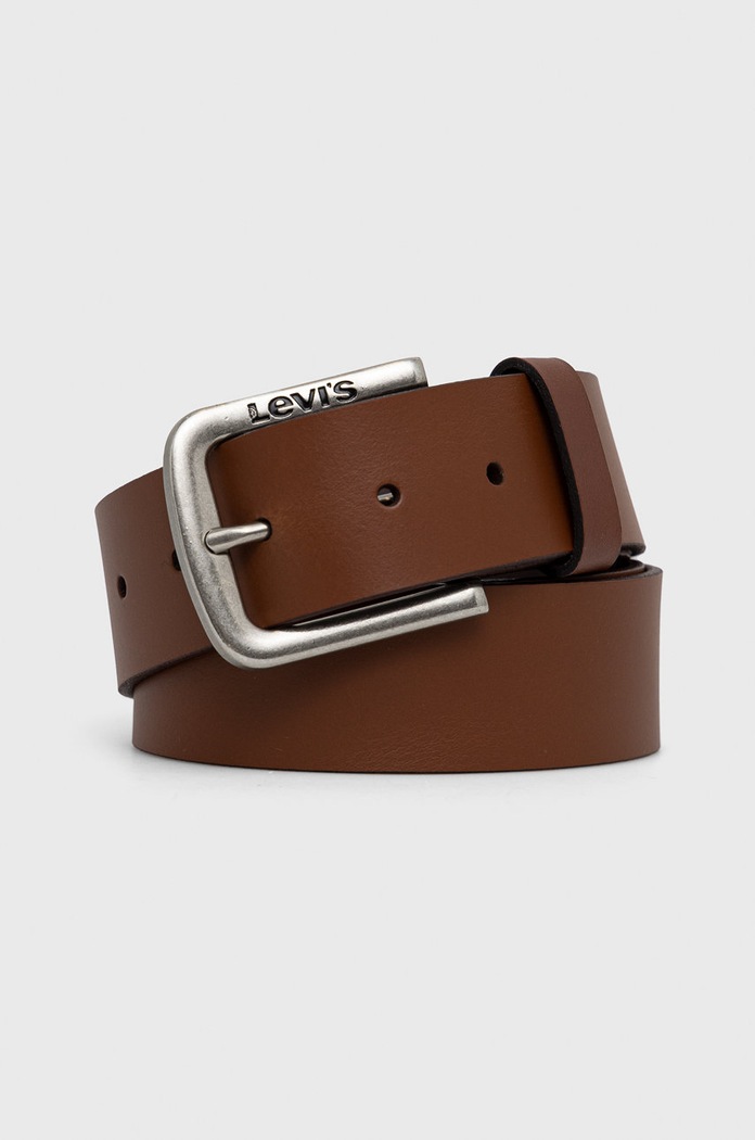Levi's Pasek skórzany brązowy 38016.0195
