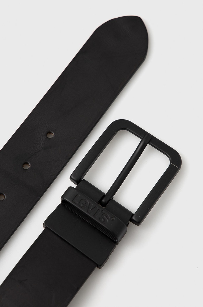 Obojstranný kožený opasok Levi's 38018.0021 čierna AA00