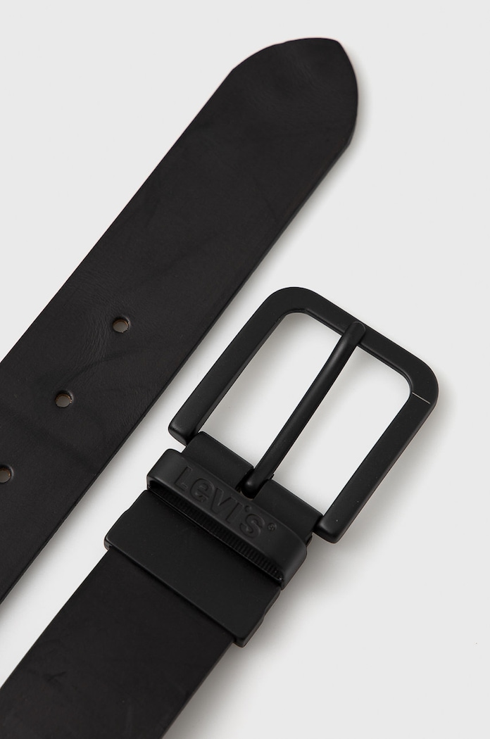 Obojstranný kožený opasok Levi's 38018.0021 čierna AA00