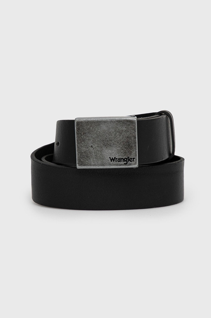 Wrangler Pasek skórzany czarny W0E3U1100