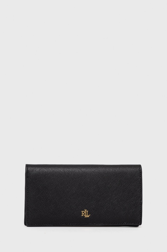 Πορτοφόλι Lauren Ralph Lauren συνθετικό μαύρο 432802917009