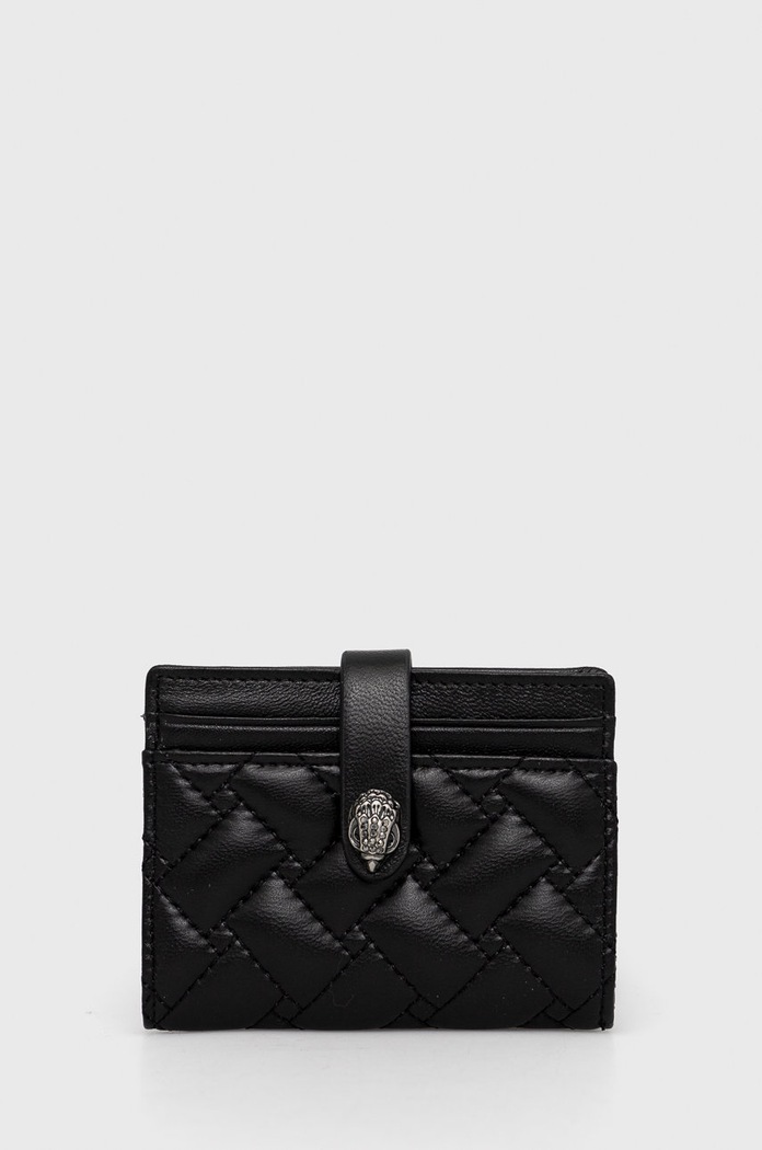 Kurt Geiger London Etui na karty skórzane czarny 8476400109