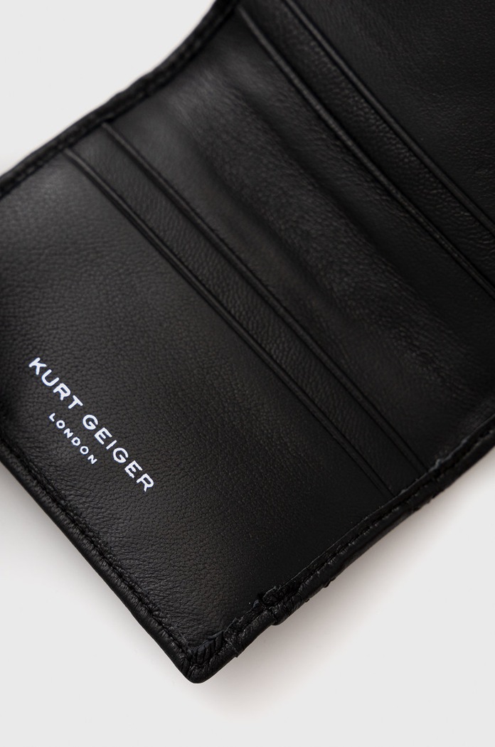 Kurt Geiger London Etui na karty skórzane 8476400109 czarny AW21