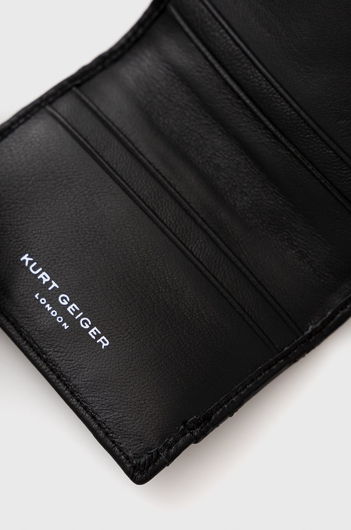 Kurt Geiger London Etui na karty skórzane 8476400109 czarny AW21