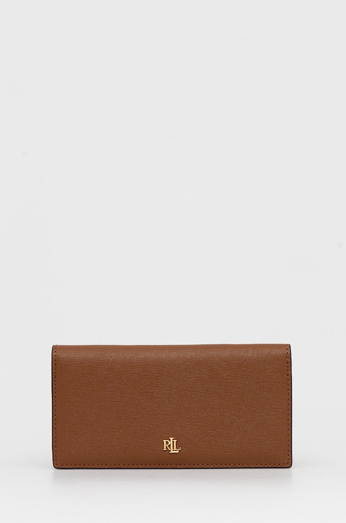 Lauren Ralph Lauren Portfel skórzany 432802917010 skóra licowa brązowy 432802917010