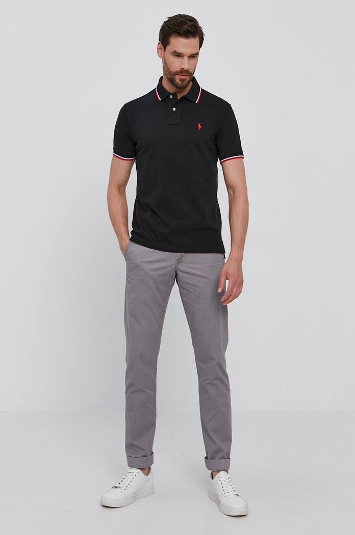 Polo Ralph Lauren Tricou Polo 710842621001 negru AW21