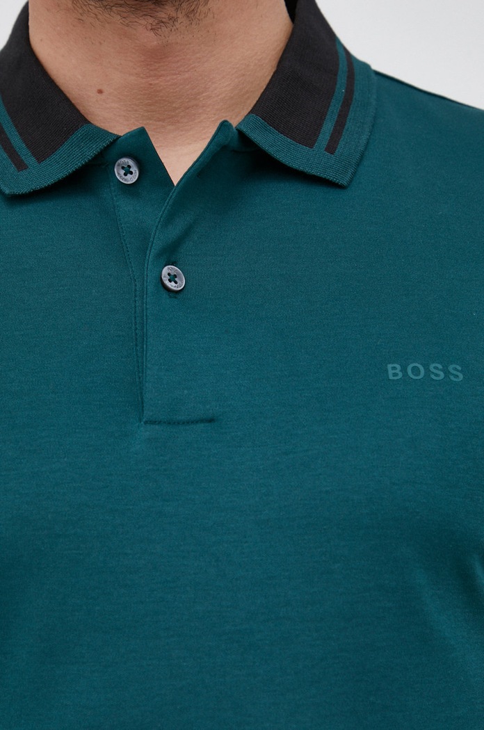 Boss Polo de bumbac 50464267 verde