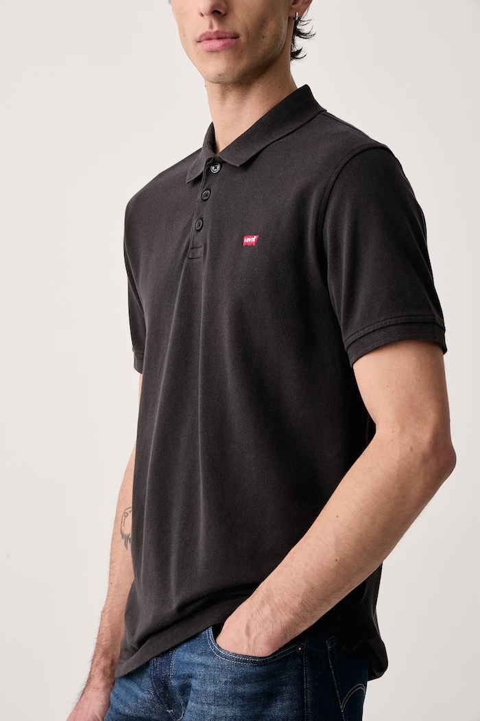 Polo męskie bawełniane Levi's 35883.0007 czarny