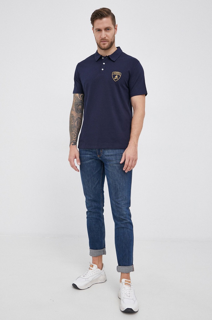 LAMBORGHINI Polo 71XBG002 granatowy AW21