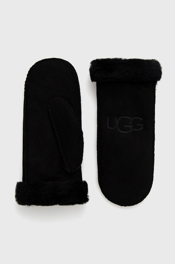Semišové rukavice UGG semišová kůže černá 20932