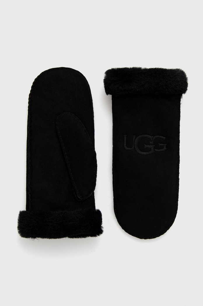 Semišové rukavice UGG semišová kůže černá 20932