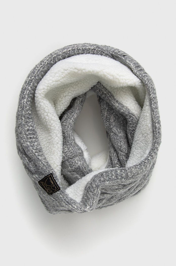 Superdry csősál gyapjú keverékből W9310047A.UP8 szürke AW21