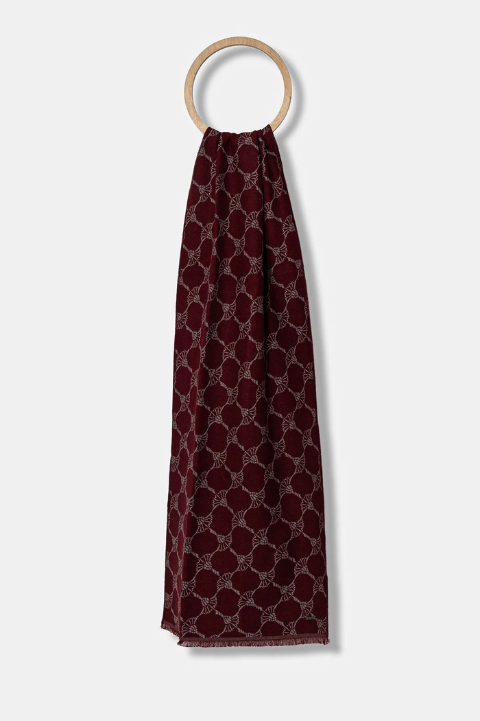 Joop! fular cu modele burgundia 30022563